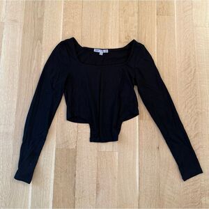 Crave Fame Elegant Black Blouse